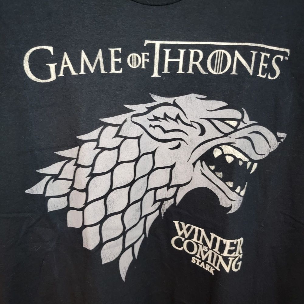 Game of Thrones Graphic Tee SS Winter is Coming Black NWT - Size 2XL